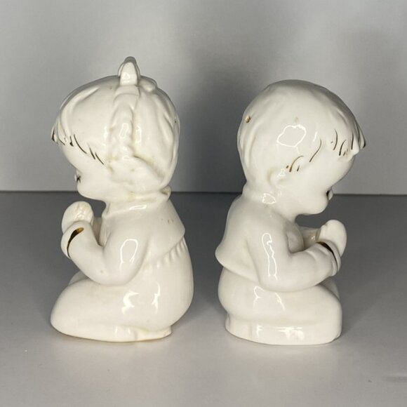 Vintage Praying Boy & Girl Salt & Pepper Shakers - Picture 2 of 8